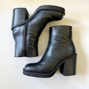 Divided Black Ankle Boots Size 6